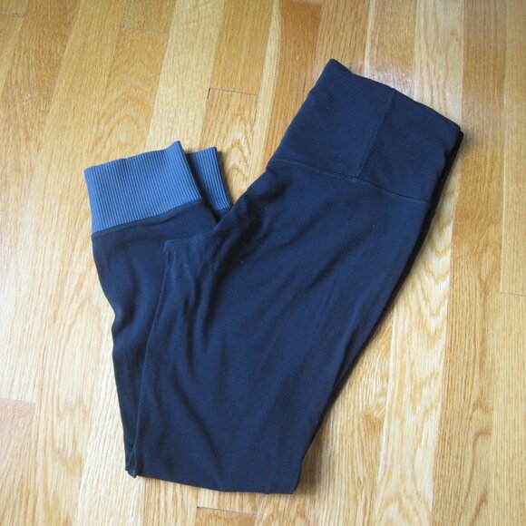 Athleta Elation Rib Trim 7/8 Tight Legging Black and Anthracite Gray Size M - Picture 9 of 9